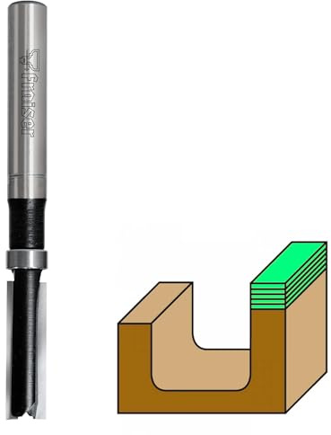 Fraiser Fresa copiadora – fresa para madera con rodamiento, diámetro 6,4 mm, vástago 6 mm – compatible con fresadora para madera y tupia fresadora