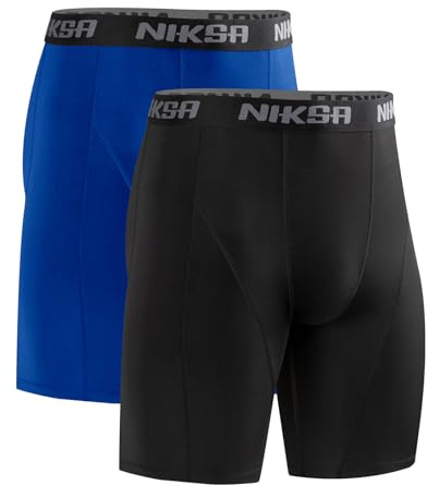 Niksa Mallas Cortas Running Hombre Pantalones Cortos de Compresión para Deporte, Fitness, Gym
