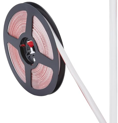 GORGECRAFT Tira de calafateo de 6 m, 10 mm, autoadhesiva, impermeable, color blanco, rollo de cinta adhesiva para esquinas de baño, azulejos de cerámica, cinta de calafateo para estufas, fregaderos