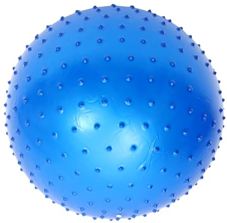 HOLIDYOYO Ballon d’Exercice de 55 cm Bleu Surface texturée pour Massage, Balle de Yoga et Pilates réutilisable, Accessoire maternité pour Femmes Enceintes, soulagement Dos et préparation à