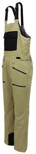 Conjunto de pantalones de esquí para hombre, resistentes al viento, aislantes, traje de nieve, pantalones de snowboard para, Verde militar., XL