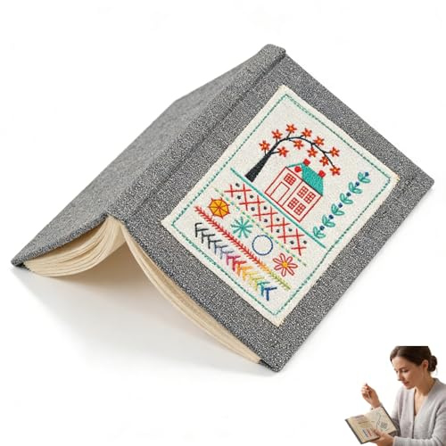 Zlokdraxy Kit bordado para principiantes: libro bordado con set de patrones DIY, consejos prácticos y herramientas básicas para adultos y principiantes