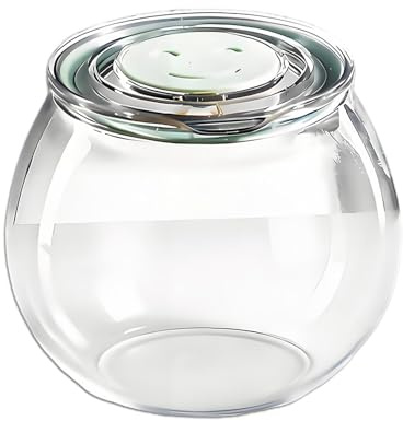 bafeooo Cookie Jars with Lids, Storage Jars with Lids Airtight and Biscuit Tin Airtight Sweet Jarss, Mini Biscuits Barrel Transparent Biscuit Jar Suitable for Storing Household Snacks 12.5x10x9.5cm