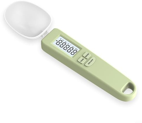Momfin Cucchiaio dosatore con display LCD, bilancia elettronica per cottura e cottura (verde)