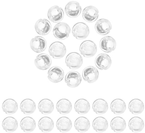 Cabilock Topes de Pom Transparentes para Persianas Verticales, Cadena de 40 Piezas de Fijadores Delicados Ligeros Proyectos de Reparación