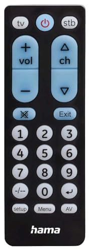 Hama IR Funktasten Schwarz Fernbedienung - IR Funkfernbedienung (TV, STB, universal, schwarz, Kunststoff, Tasten)