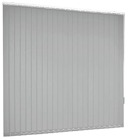 Lamellenvorhang Vertikaljalousie Grau Hellgrau Lamellen Fenster Rollo Breite 100-250 cm Höhe 150-250 cm Vorhang Flächenvorhang Schiebevorhang Streifenvorhang blickdicht halbtransparent (220 x 220 cm)