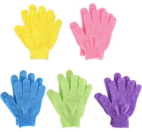 Guanti Esfolianti Guanti da Scrub Doppia Faccia Corpo Scrubbing Scrub per Doccia per Uomini Donne Bambini 10 pezzi
