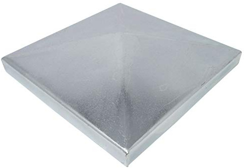 SOTOOLS 2 x Pfostenkappe Pyramide, für Pfosten 120 x 120 mm, Stahl verzinkt | Pyramidenförmige Abdeckkappe zur Pfostenabdeckung.