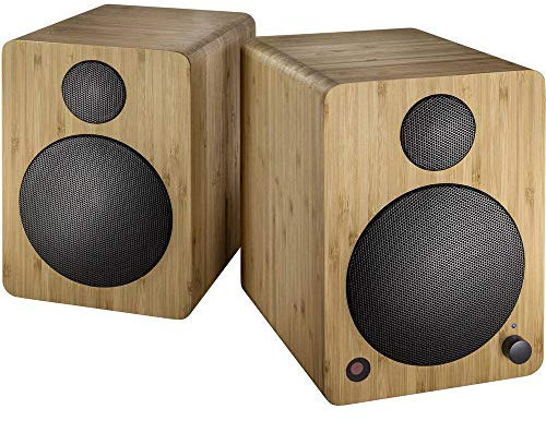 Wavemaster Cube Mini Neo Bamboo - Sistema di Altoparlanti da Scaffale (36W) con Streaming Bluetooth, Connessione Digitale e Telecomando IR (66372) – Bambù