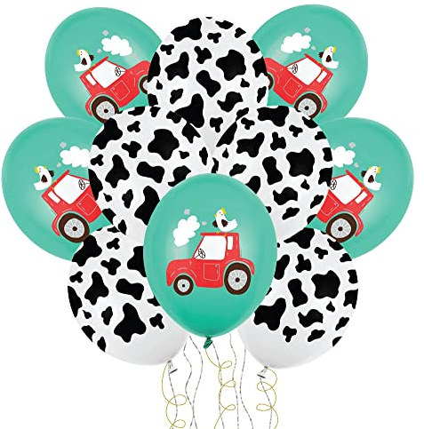 Libetui 10 Luftballons Bauernhof Ballons Traktor Deko Kindergeburtstag Farm Bauernhoftiere Geburtstag Kinder Party Bauernmärkte Feste