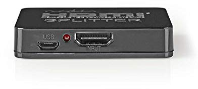 NEDIS Splitter HDMI | 2-Port | HDMI? ingresso | 2X HDMI? Uscita | 4K@30Hz | 2.25 Gbps | ABS/PVC | Nero