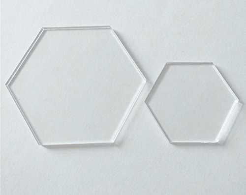 20 st genomskinligt akryllaserskuret hexagonblad, hexagonplatskort för bordsnummer, gästnamn, matskyltar och dekoration för specialevenemang och gör-det-själv-tillbehör (4 tum)