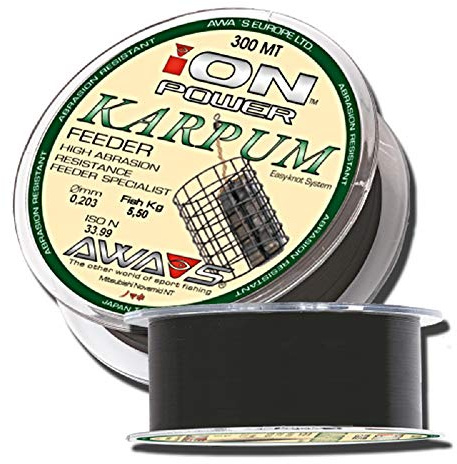 Angel monofil Schnur Nylon AWA Shima ION Power Karpum 300 m TOP aus Japan Feeder Karpf Graskarpfen Marmorkarpfen (300 m 0,286,mm, 10,10 Kg)