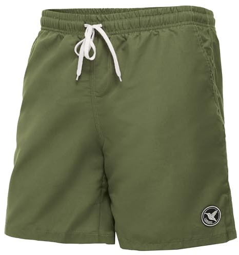 Ladeheid Costume Uomo Mare Lungo con Taschino, Medium Drawstring, Fodera in Rete, Costumi da Bagno, Boxer per la Spiaggia, la Piscina e Il Surf LA40-129 (Darkgreen3, 5XL)