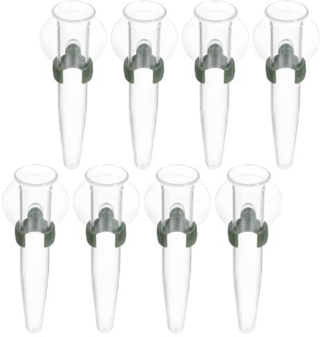 8 stycken orkidé, vattenrör, blomrör, blomvas, väggvas, glasvas med sugkopp, plast, transparenta