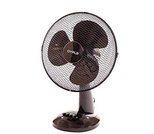 Oypla Electrical 12 3 Speed Oscillating Black Electric Desk Home Office Fan