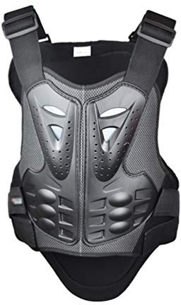 Dexinx Rennsport Brustpanzer Leicht Schutzausrüstung Atmungsaktiv Motorrad WesteSkifahren Anti-Fall Gear Schwarz 2XL