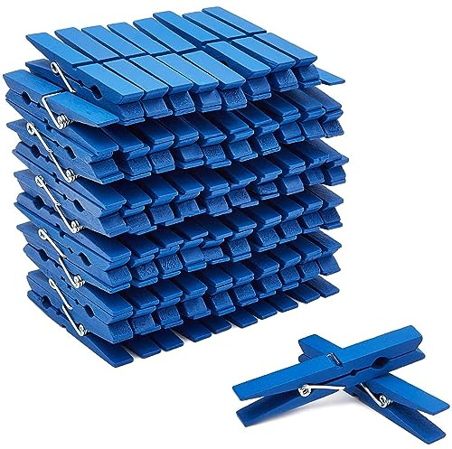 Juvale Clothes Pegs for Hanging (4 in Navy Blue 100 Pack)