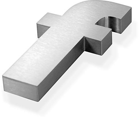 Numero civico 3D in acciaio inox, 16 mm