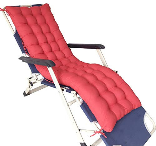 GUOCU Auflagen für Gartenliegen,Gartenstuhl Kissen,Einfarbig Auflage Sonnenliege Gartenliege Liegenauflage Anti-Rutsch Polster Stuhlkissen für Relaxstuhl,Komfortable Terrasse Sitzkissen H 170x45x8CM