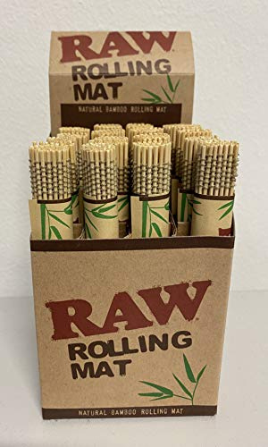 RAW 19434 Natural Bamboo Rolling Mat-24er Dispay Drehhilfe, Drehmatte, Rollmatte, Bambus