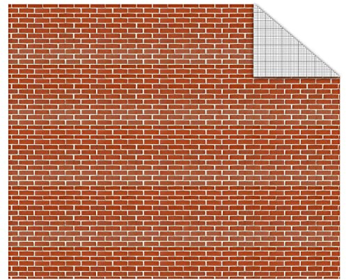 Ursus 11404603F - Cartulinas fotográficas para maquetas y casas de papel, ladrillos, DIN A4, 300 g/m², 10 hojas, papel de manualidades impreso por ambos lados, cartón de celulosa fresca para obras de