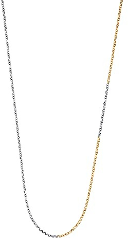 Engelsrufer Damen Erbskette Halskette aus Sterling Silber rhodiniert und vergoldet in gold und silber - Karabinerverschluss - Länge: 70cm
