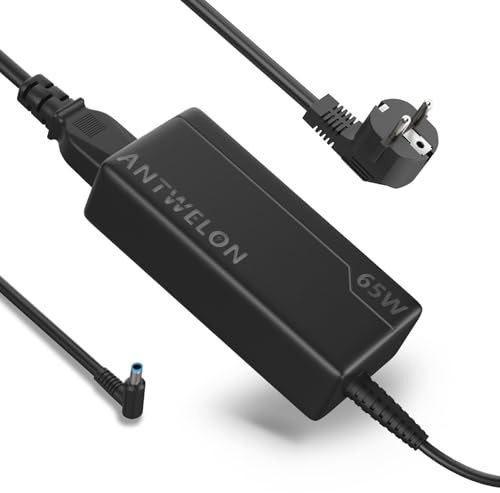 ANTWELON 65W Laptop Ladegerät 19,5V 3,33A für HP Pavilion X360 11 14 15, Envy X360 13 15 17, Elitebook 820 840 850 G3 G4, ProBook 450 650 G5 G6 G7, Spectre X2 4,5 * 3,0 mm AC Netzteil Adapter Stecker