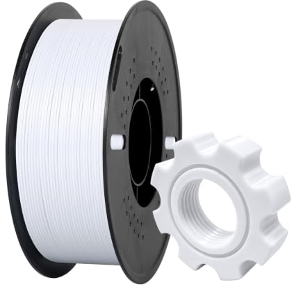 Kingroon PETG Filament 1.75mm, PETG 3D Drucker Filament Maßgenauigkeit ±0,02mm, 1KG Spule (2.2 LBS) PETG Filament für 3D Drucker, Weiß