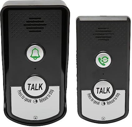 Drahtlose Türklingel, wasserdichte Türklingel, 2 Wege Talk Gegensprechanlage Türklingel mit 2000 mAh für Zuhause, 1000 Fuß Reichweite