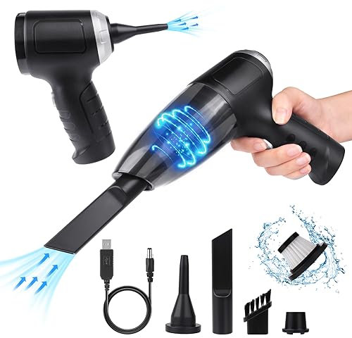 URAQT 8000PA Powerful Suction Car Vacuums Cleaner with 2 Filters 120W Handheld Vacuum Car Vacuum Cleaner Cordless Mini Lightweight Portable Rechargeable Hand Held Vacuum for Cleaning Car Home Pets