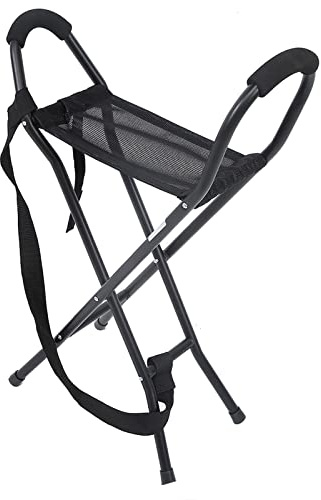 Walking Stick, Portable Walking Cane, Cane Chair, Quad Cane Stools and Folding, Folding Cane Chair for Elderly Seniors Women Men Rest Stool Outdoor