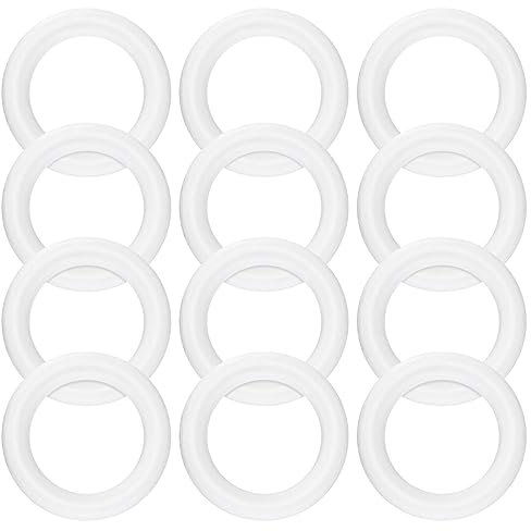 MAGICLULU 12 STK Adventskranz Aus Schaumstoff Weihnachtsdekoration Kleiner Kranz Schaumkranzform 12 Zoll Kranz Basteln Weihnachtsschaumring Weihnachtskranz Weiß Bastelbedarf Eps-Schaum Rose