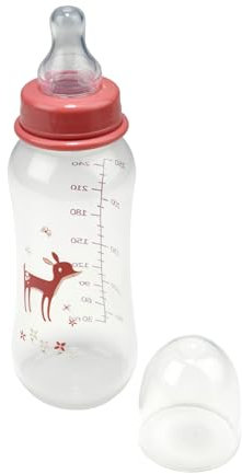 Bébé Douceur, Biberon Collo Stretto con Ciuccio Flusso Variabile Silicone 250Ml Faon Punta Magica