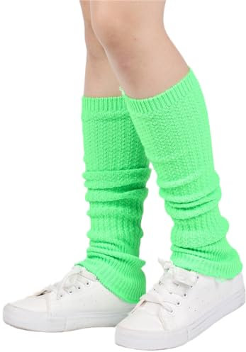 FANSU 3 Paar Stulpen Damen Leg Warmers Beinwärmer Frauen Winter Legwarmers Verdicken Bein Stulpen Mädchen für Tanz, Ballett, Fitness, Yoga (Helles Grün,49x9cm)