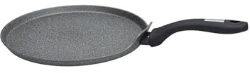 Avilia Crepiera Antiaderente per Cottura senza Olio - Padella per Crepes, Verdure e Carne, in Alluminio Rivestito in Pietra, 25cm