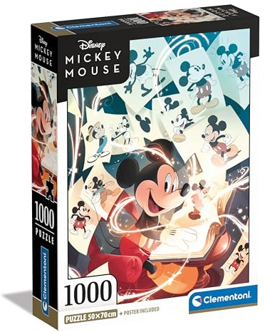 Clementoni Mickey Mouse Puzzle 1000 Teile Erwachsene | Disney Puzzle in 70 x 50 cm - Puzzle anspruchsvoll, 39811