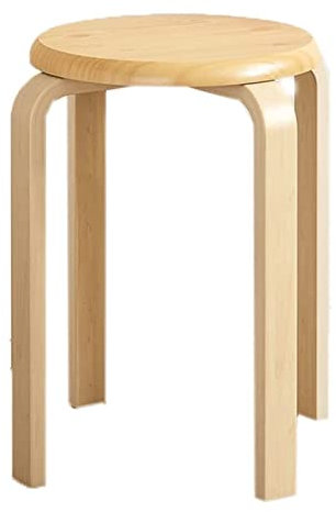 WFCMJ Bequeme Barhocker, stapelbare Bugholzhocker, praktischer Esszimmerhocker, rückenfreier Hocker, runde Stapelhocker, Gummi-Holzhocker, rückenfreier Barhocker, fortgeschritten