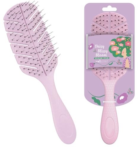 Altéax Spazzola Districante per Capelli Daisy Blissy Bloom - Spazzola Capelli Ricci con Setole Anti Nodo - Spazzola Lisciante per Capelli perfetta per districare i capelli di bambini e adulti (Rosa)