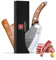 JUANSHI Cuchillo japonés forjado a mano, cuchillos Santoku para pan de chef - Cuchillos Viking Knife para deshuesar (Cuchillo Wiki de 14,3 cm)