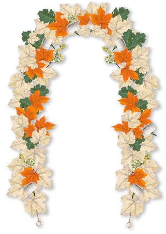 Herbstdeko Lichterkette Herbst Deko Girlande Herbstblätter Lichterkette mit 50 LEDs Lichterkette, 8 Modi, Herbstgirlande Herbstdeko Hängend LED Lichterkette mit Timer Für Innen Draußen (Girlande)