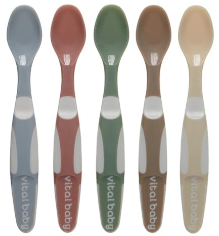 Vital Baby Nourish Start weaning Spoons 5pk - Natural