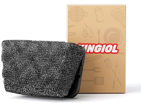 Grill Brush Replacement Head - Bristle Free Steel Fiber Fabric Cleaning Head, Heat-Resistant Cleaning Pad for Cast Iron or Stainless Steel Grates, Barbecue Cleaner Head (Replaceable Head Steel Fiber)