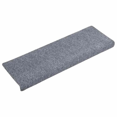 vidaXL Tappetini per Scale autoadesivi 20 pz 65x21x4 cm Grigio Chiaro Bordo Rettangolare