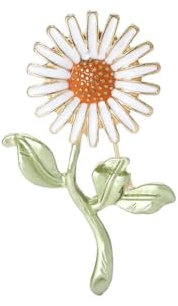 Sonnenblumen-Brosche für Damen, Uni, Ansteckblume für Kleidung, Kleid, Mantel, Blume, Anstecknadel, Zubehör, Stein Glas Stein: Emaille Glas, Zirkonia Achat Obsidian