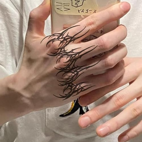 Temporary Tattoos Stickers Fake Tattoos 2Pcs European And American Style Hand Back Thorn Thorn Arm Ring Herbal Men And Women Waterproof Semi-Permanent Lasting 2 Weeks