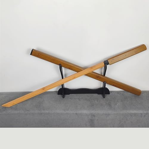 HJHUUA Bambusschwert,gerades Holzschwert mit Scheide,handgefertigtes Bokken für Requisiten,Training,Kampfsport,Cosplay,Dekoration