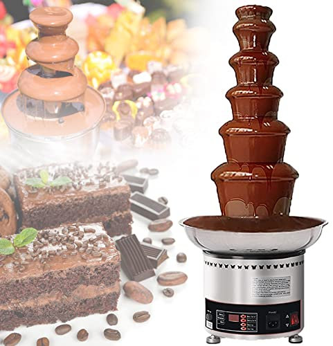 HQYMXYGEUR 4Tier Chocolate Fountain,Stainless Steel Electric Chocolate Fountain Melting Machine for Hotel,Shopping Mall,Wedding,Western Restaurant