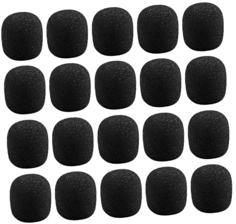Kisangel 20pcs Lapel Microphone Windscreen Microphone Cover Sponge Covers for Mic Use